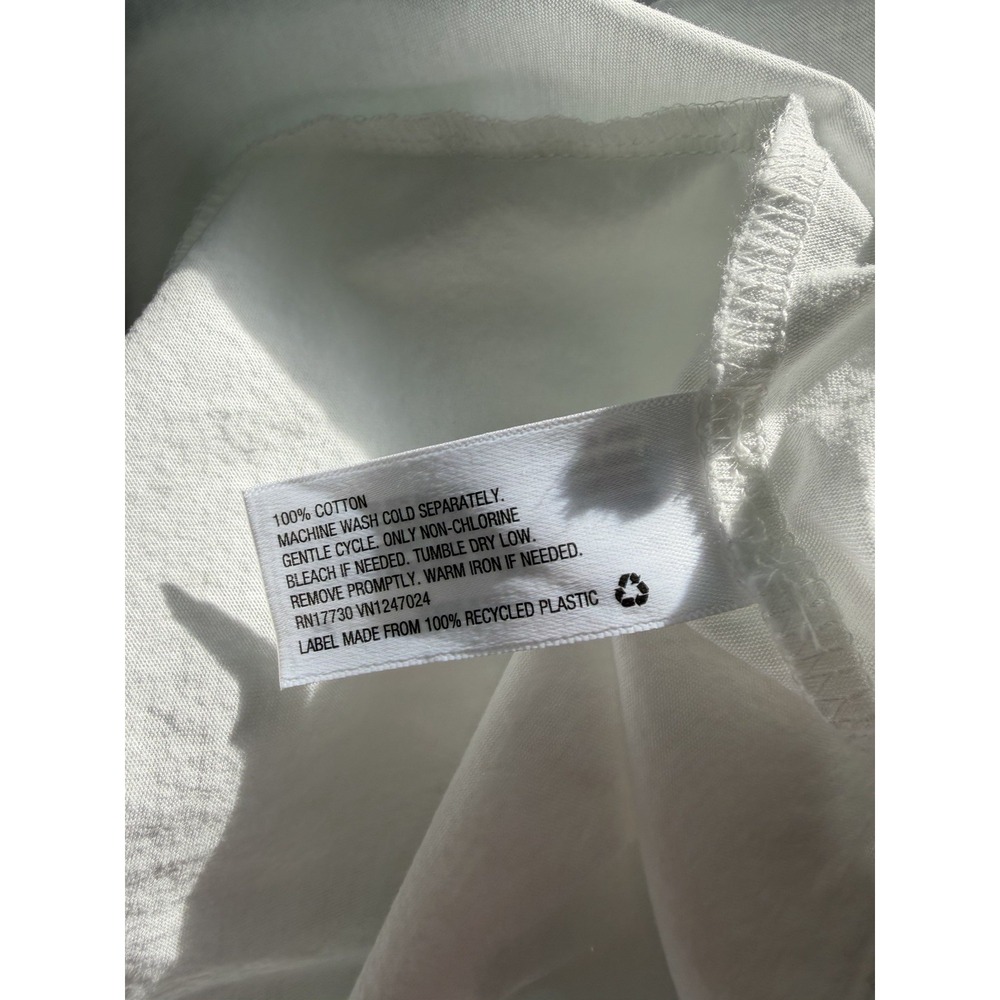 A New Day Women's XL White Puff Sleeve Cotton Scoop Neck Top - Picture 7 of 9